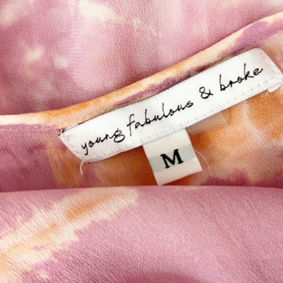 Young Fabulous & Broke Pink Tie Dye Prairie Coastal Maxi Dress Size Medium - Picture 14 of 16